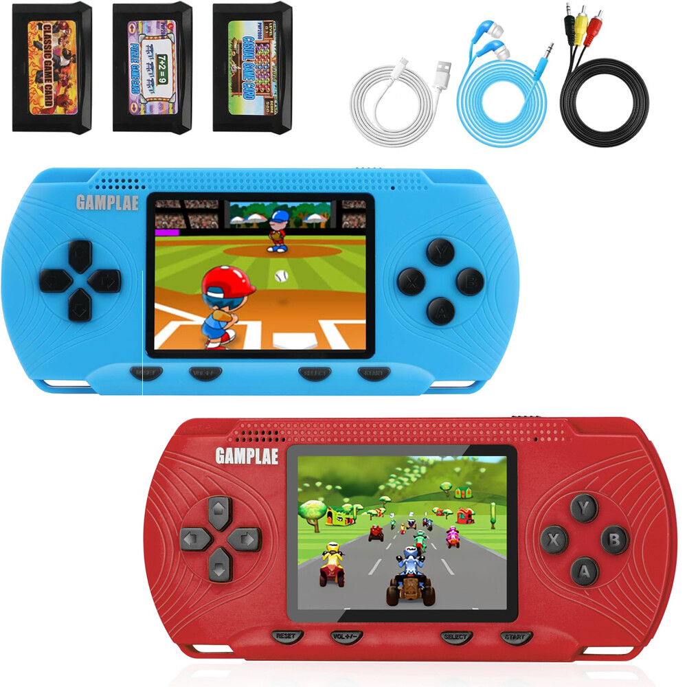 Portable Handheld Game Console 3″ HD Built-in 258 Games HD Classic Kids Toy Gift
