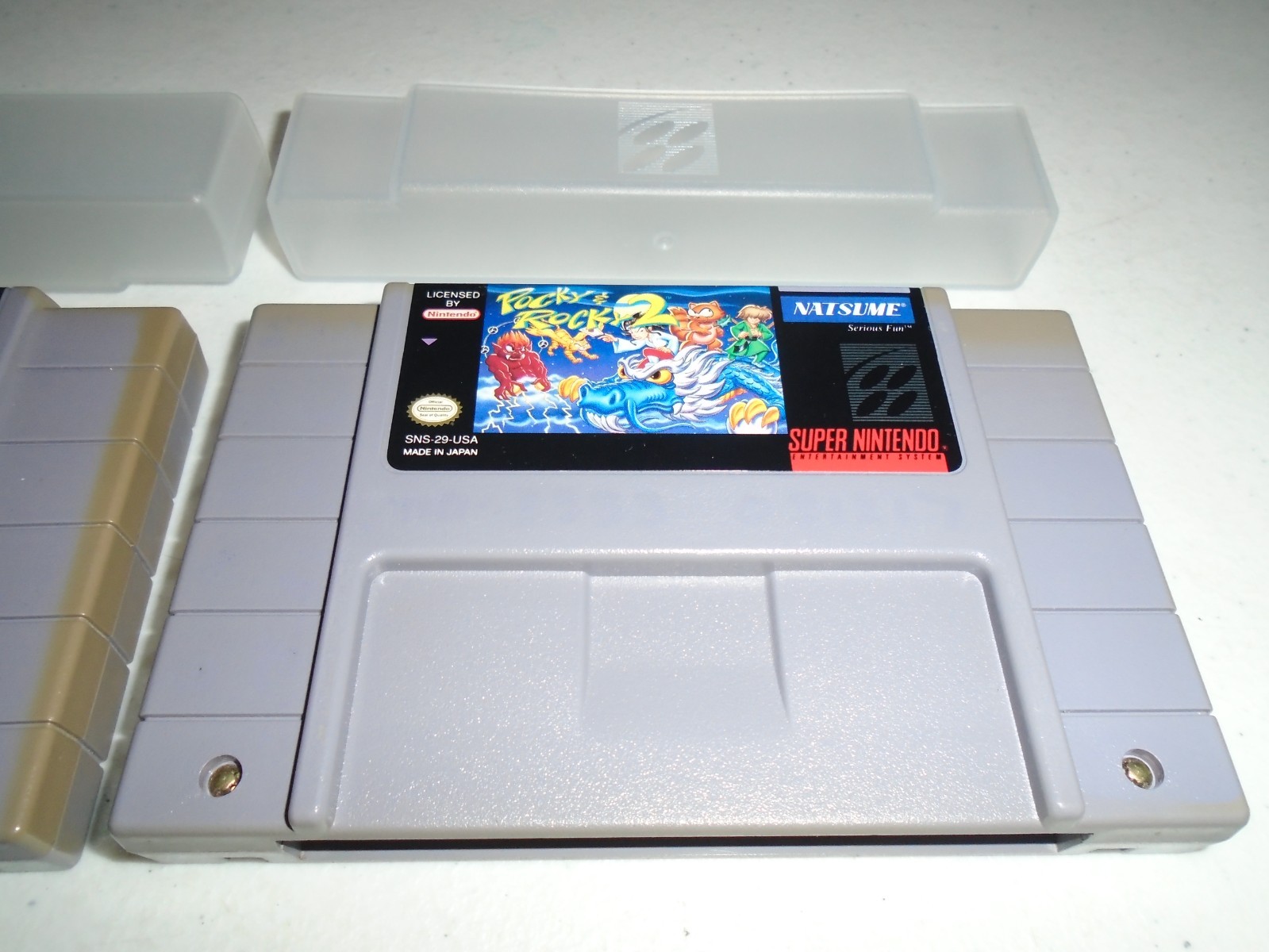 Pocky & Rocky 1 and Pocky & Rocky 2 by Natsume ☆☆ Authentic Super Nintendo SNES