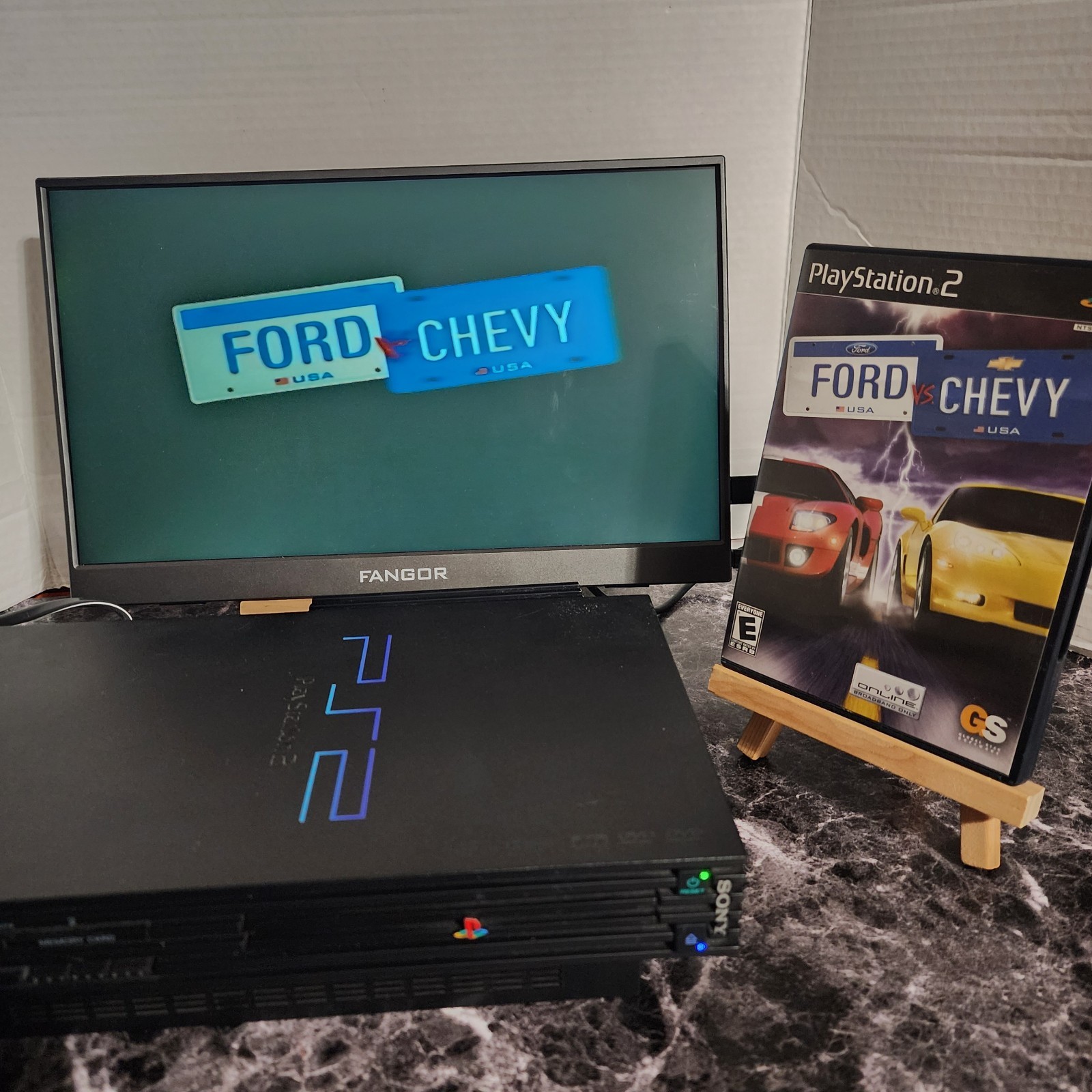 Sony PlayStation 2 PS2 Fat SCPH-39001/N Network Adapter OKAMI + 10 Games