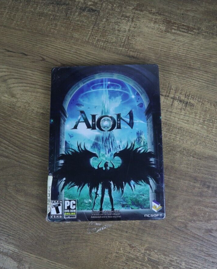 Aion – NEW, PHYSICAL STEELBOOK PC MMORPG, 2009 SEALED