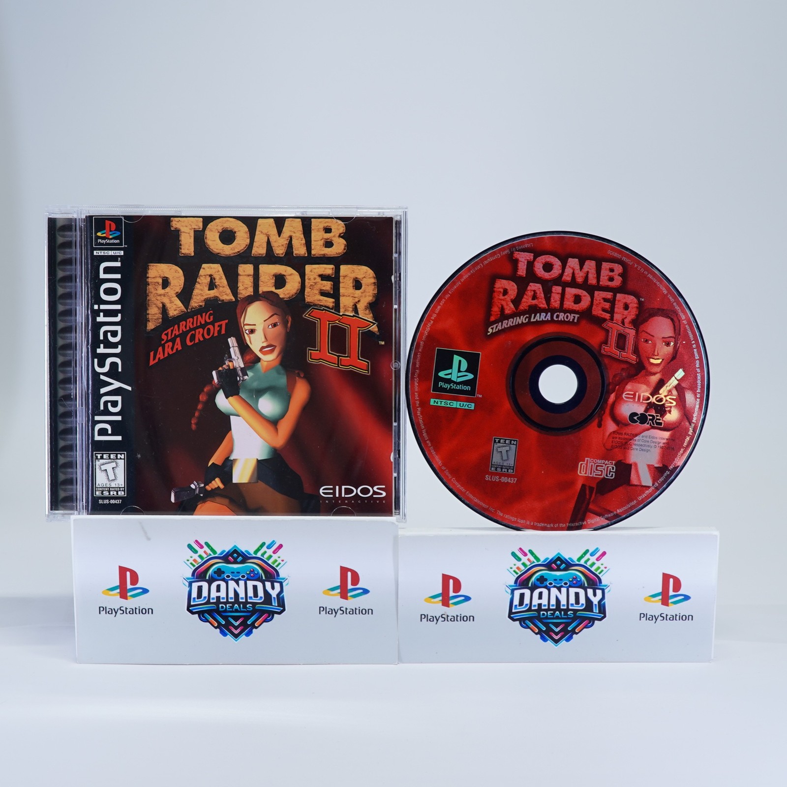 Tomb Raider 2 II PS1 Black Label – CIB W/ Manual – PlayStation