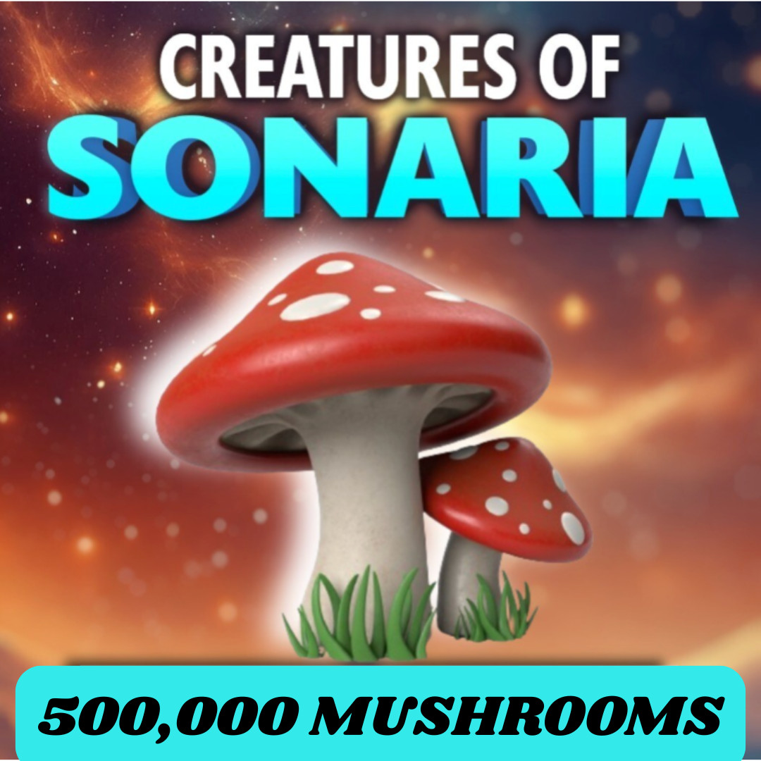 [🟢 ONLINE] Roblox – Creatures of Sonaria 500,000 Mushrooms 500K Shrooms