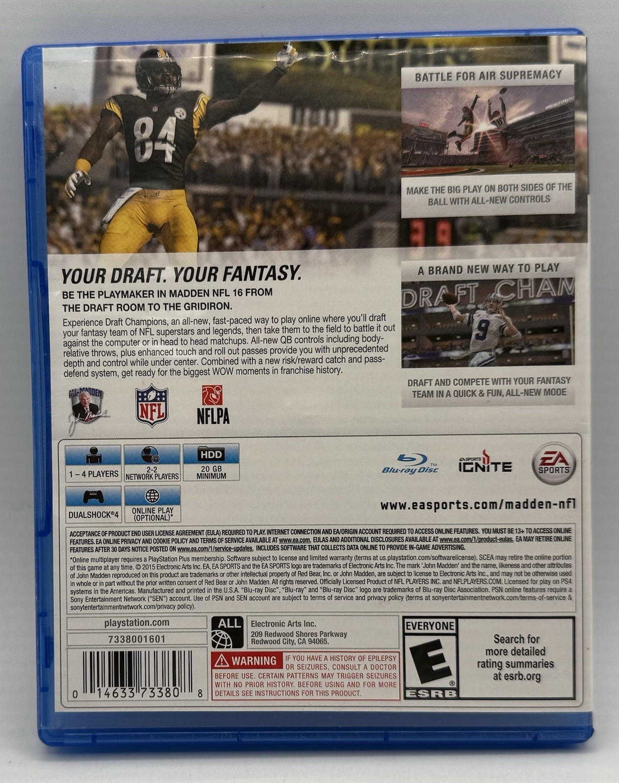 Madden NFL 16 For PlayStation 4 PS4 American Football Sports Rated E 2015