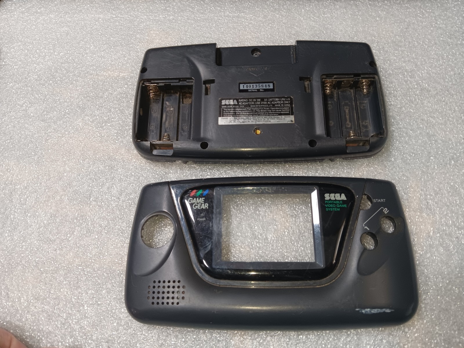 SEGA Game Gear 2110 EXACT EMPTY SHELL w/Glass Scratches ONLY-INTACT-SEE ALL