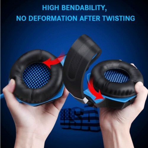 3.5mm Gaming Headset Mic LED Headphones Stereo Bass Surround For PC PS4 Xbox ONE