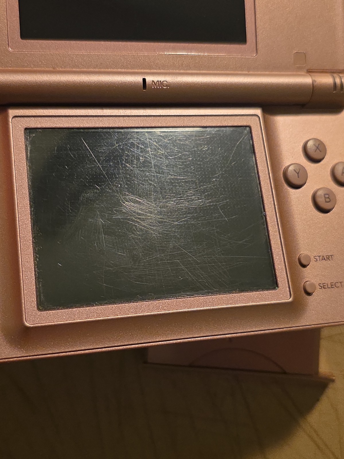 Nintendo DS Lite Handheld Metallic Rose Tested Working