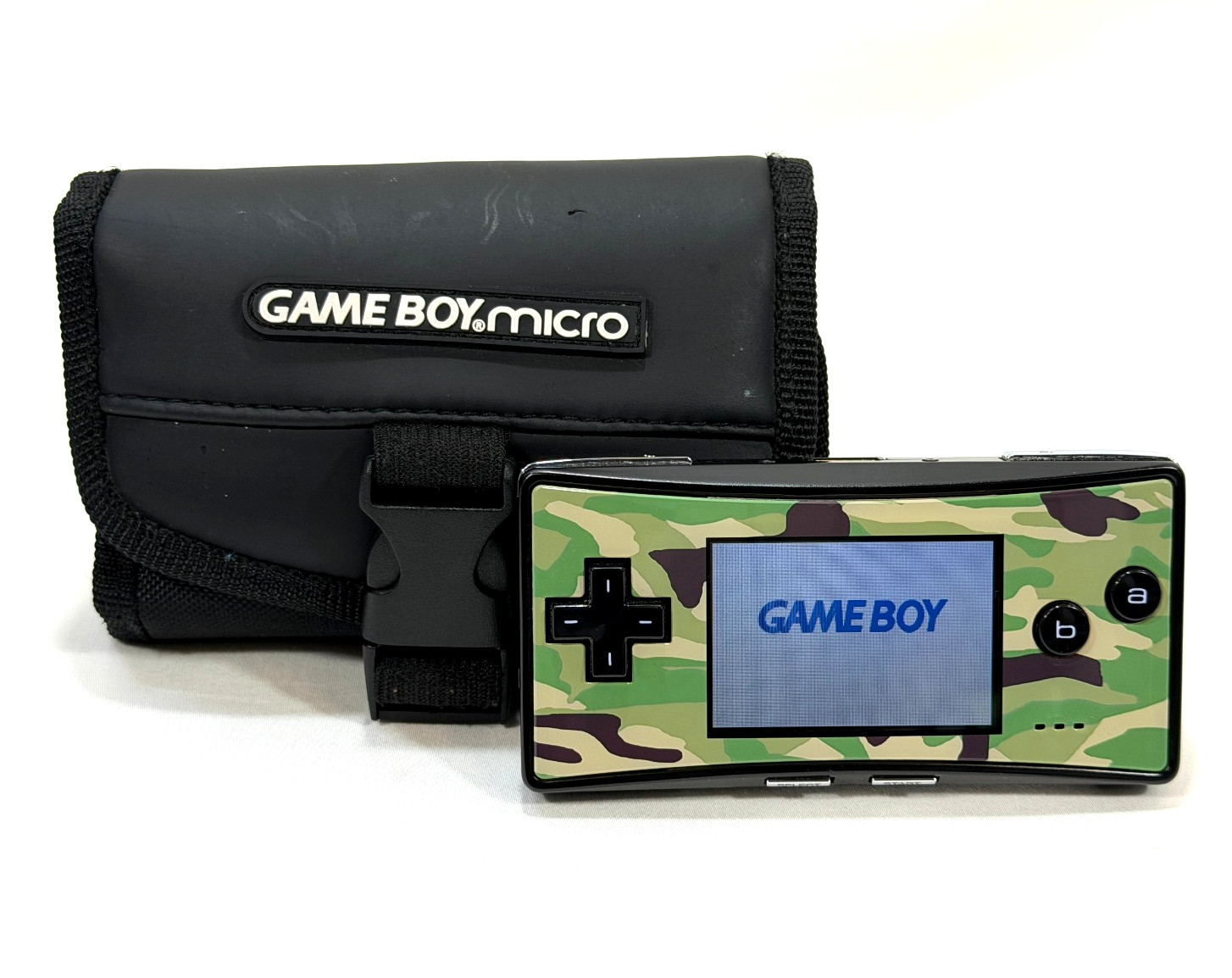 Nintendo Game Boy Micro OXY-001 Camouflage Faceplate w/ Case