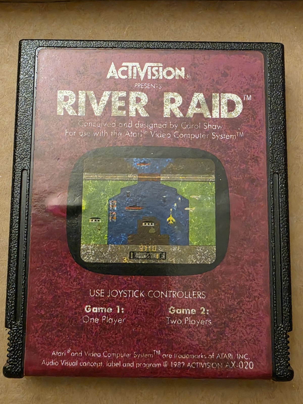 River Raid Atari 2600 Activision 1982 Vintage Shooter Classic Video Game