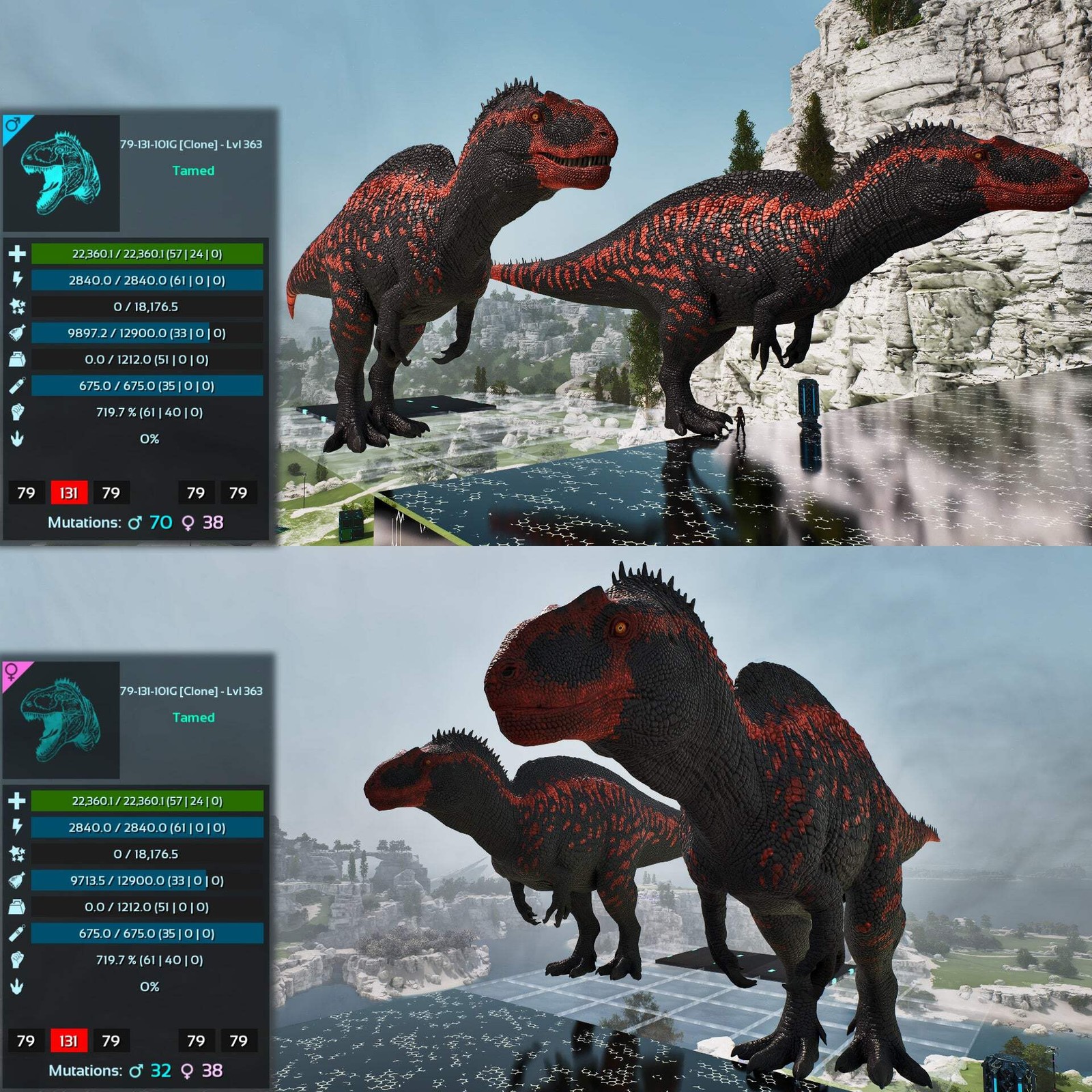 Acro Acrocanthosaurus 362-363Lvl Clone ASA PVE 🦖ARK Survival Ascended