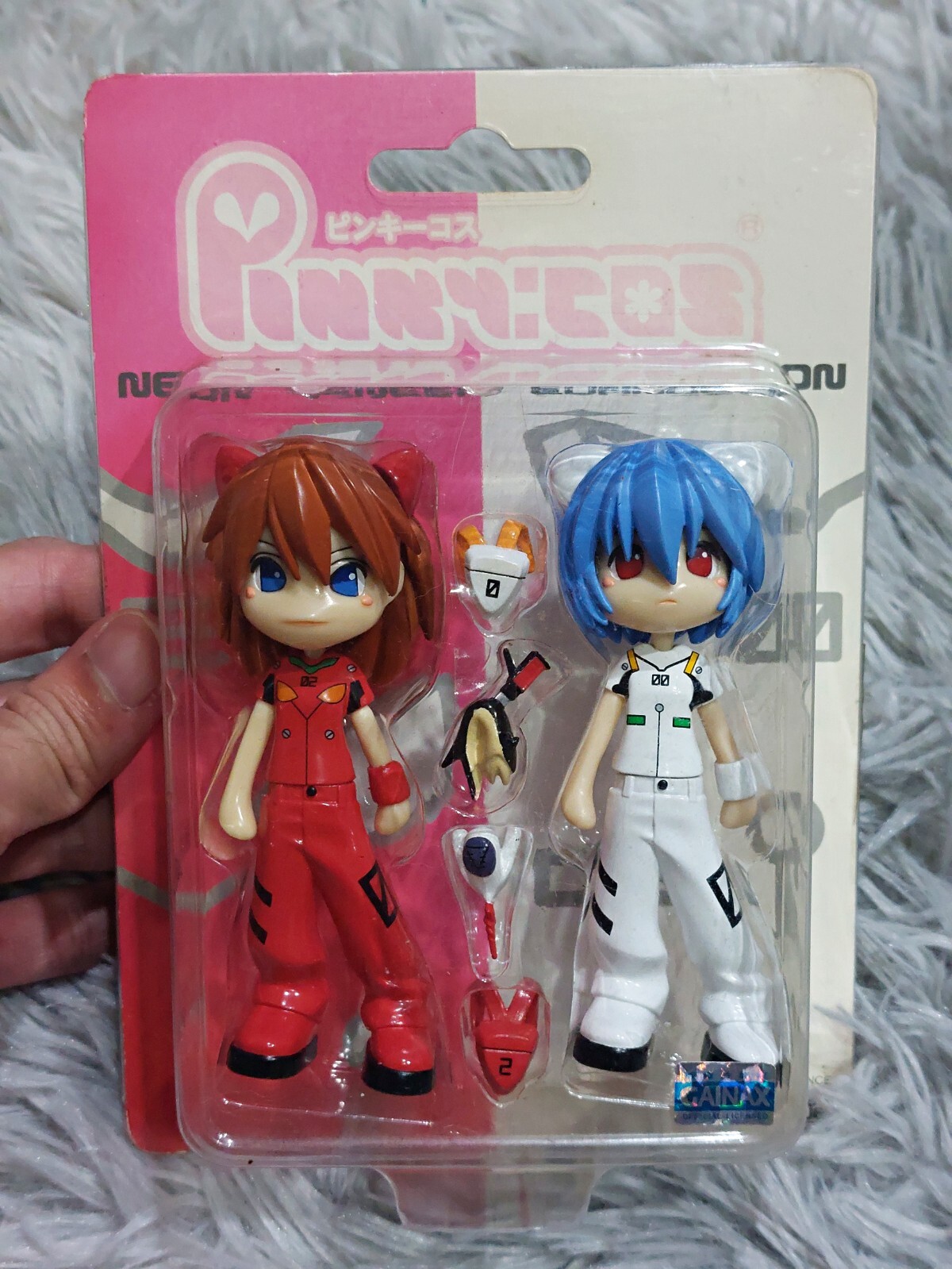 Pinky Cos Neon Genesis Evangelion Asuka Langley Ayanami Rei Figure Set 3.8in