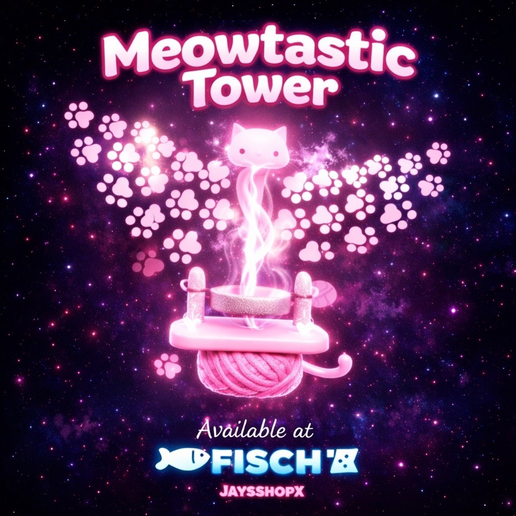 🐟 [FISCH] 🐾Meowtastic Tower 💖 (seraphic Skin) 🎀 | Fast Delivery 🚚 | 🎀