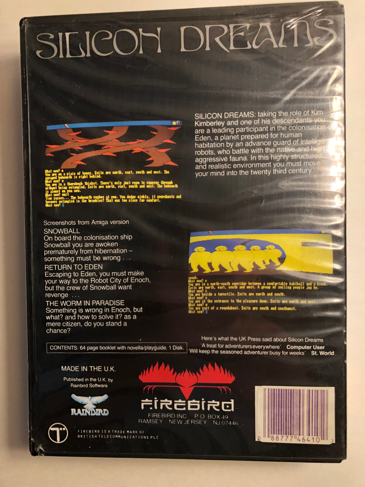 APPLE II SILICON DREAMS – Rare Vintage Video Game NEW SEALED IN PLASTIC BOX