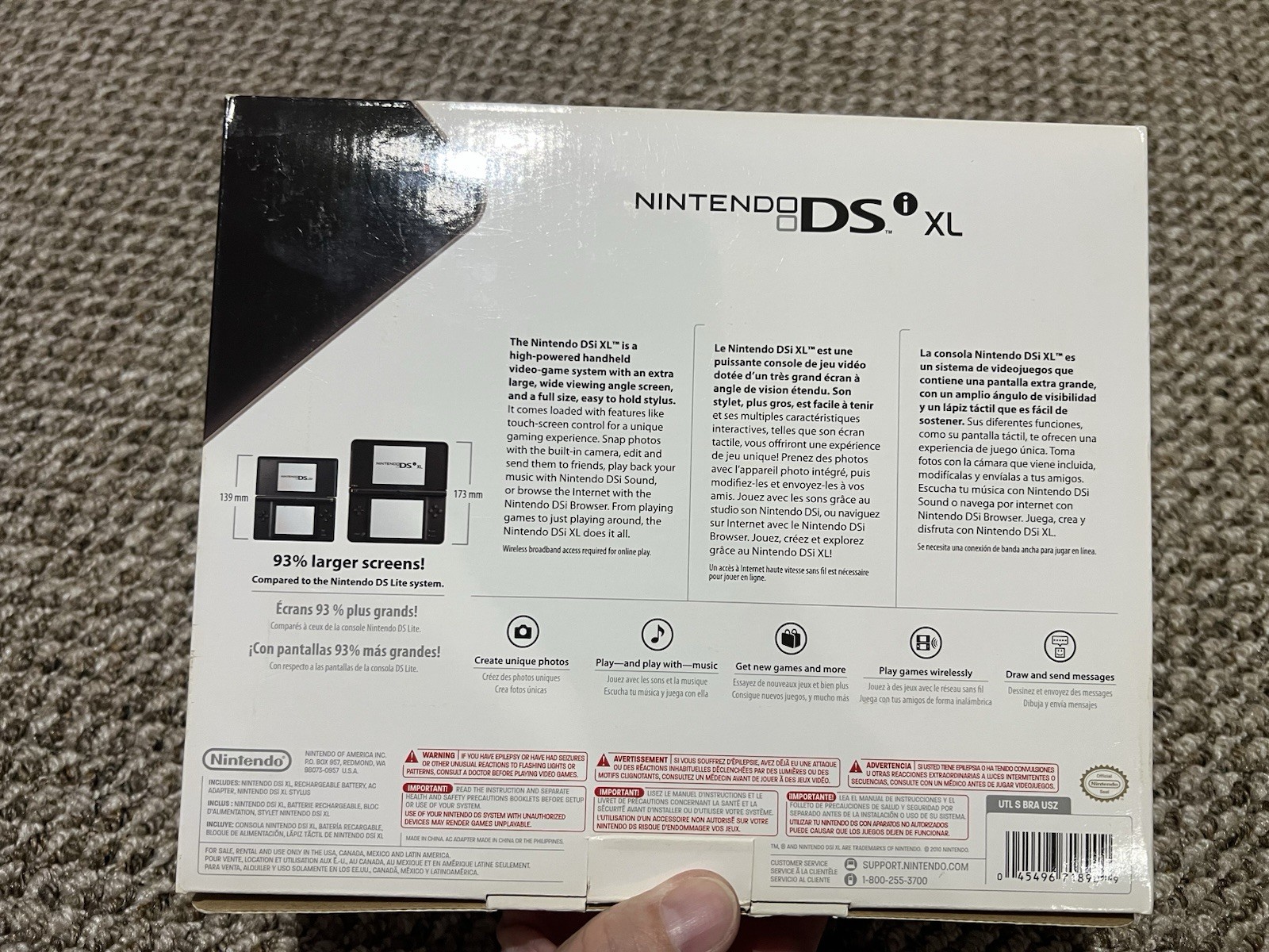 Nintendo DSi XL CIB Complete in Box Bronze – Adult owned- Very Good