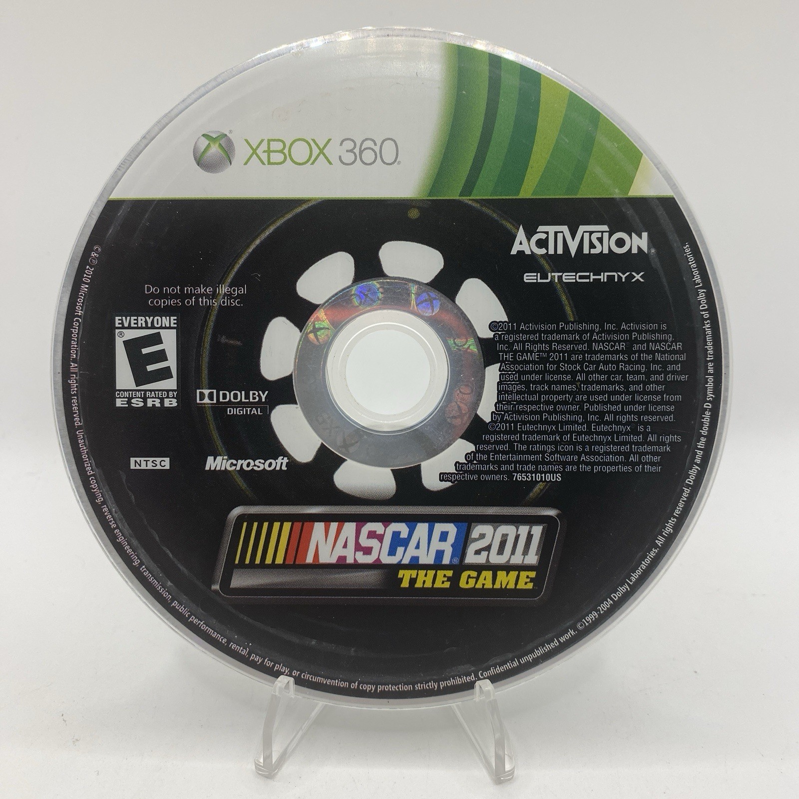 NASCAR The Game 2011 Xbox 360, Loose Disc Only, Authentic Tested Works