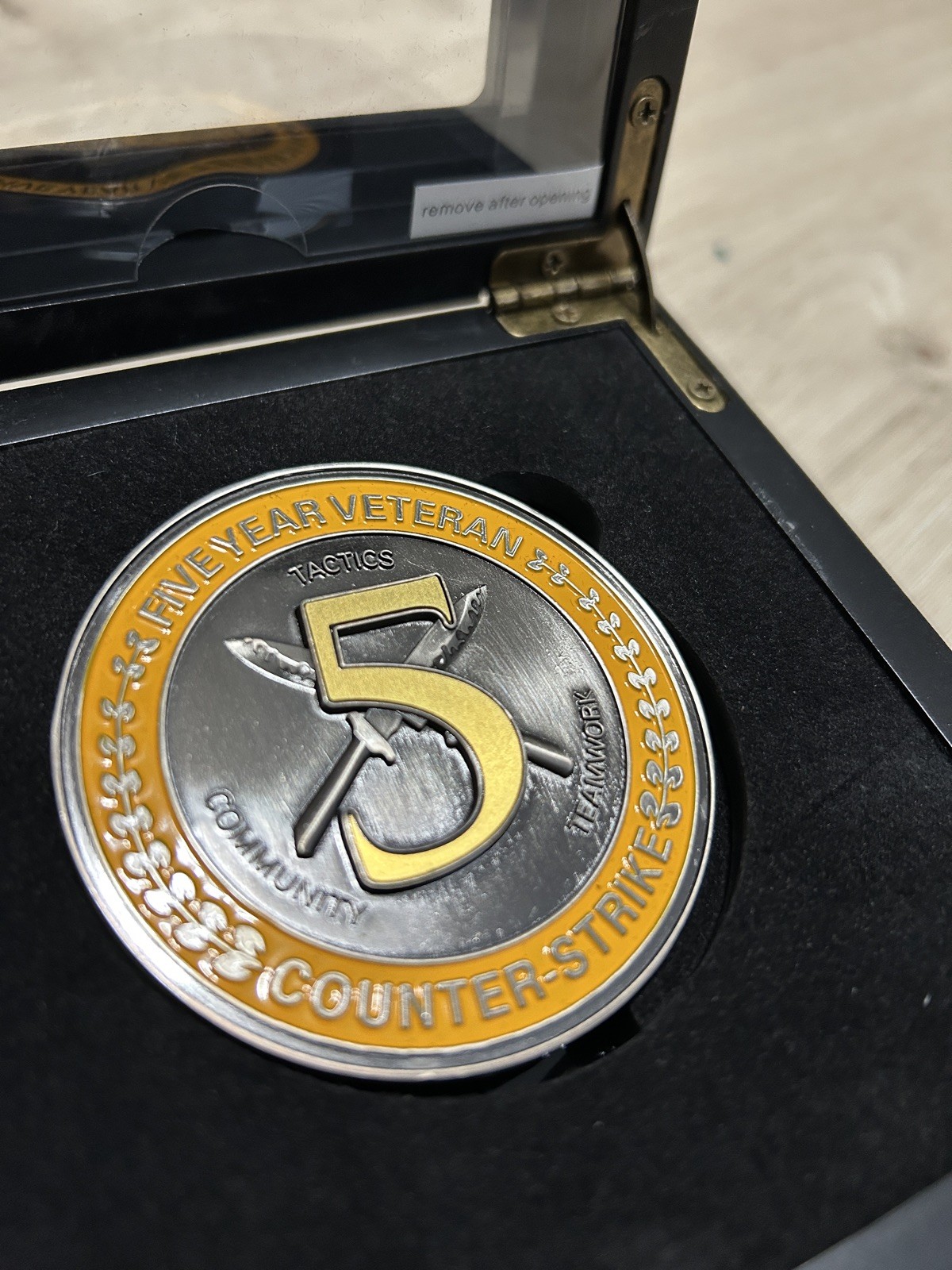 Authentic CSGO 5 Year Veteran Coin/Medal Valve Corporation Counter Strike Merch