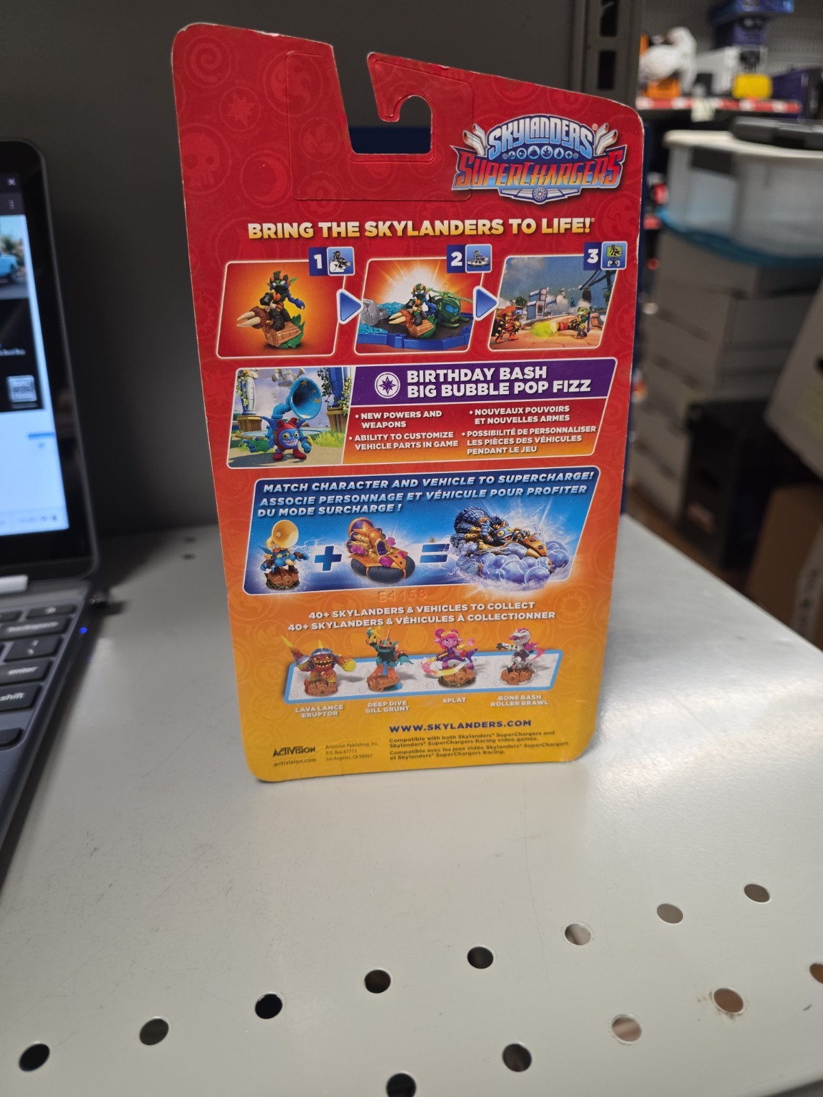 Skylanders Superchargers Birthday Bash Big Bubble Pop Fizz Figure New In Box