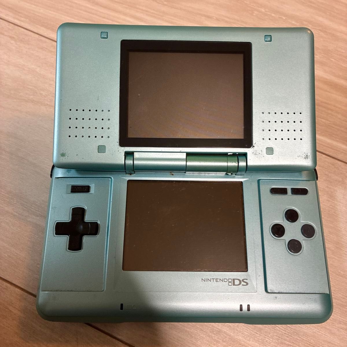 Original Nintendo DS Turquoise Blue NTR-001 Junk For Parts With Game Japan