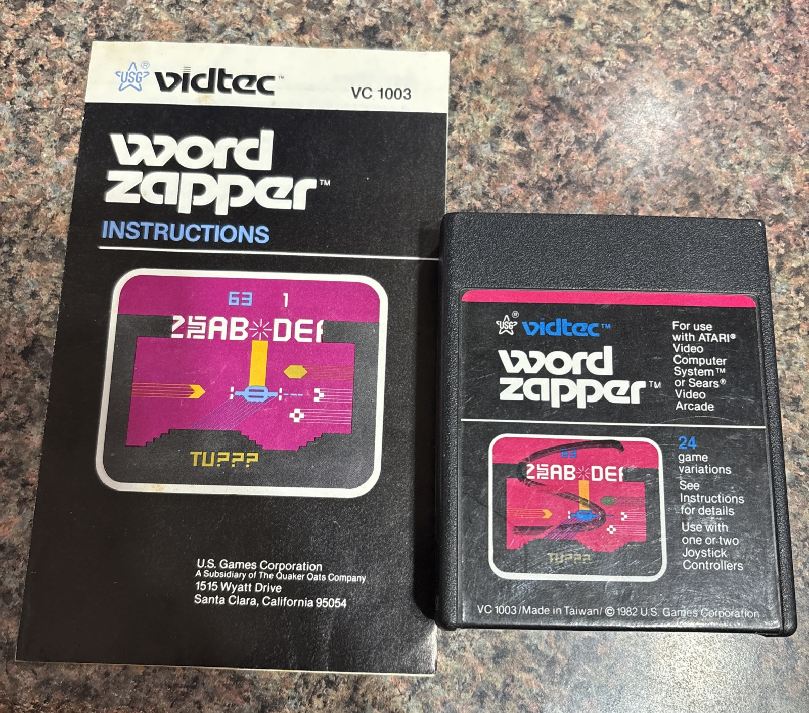 Atari 2600 Word Zapper With Manual