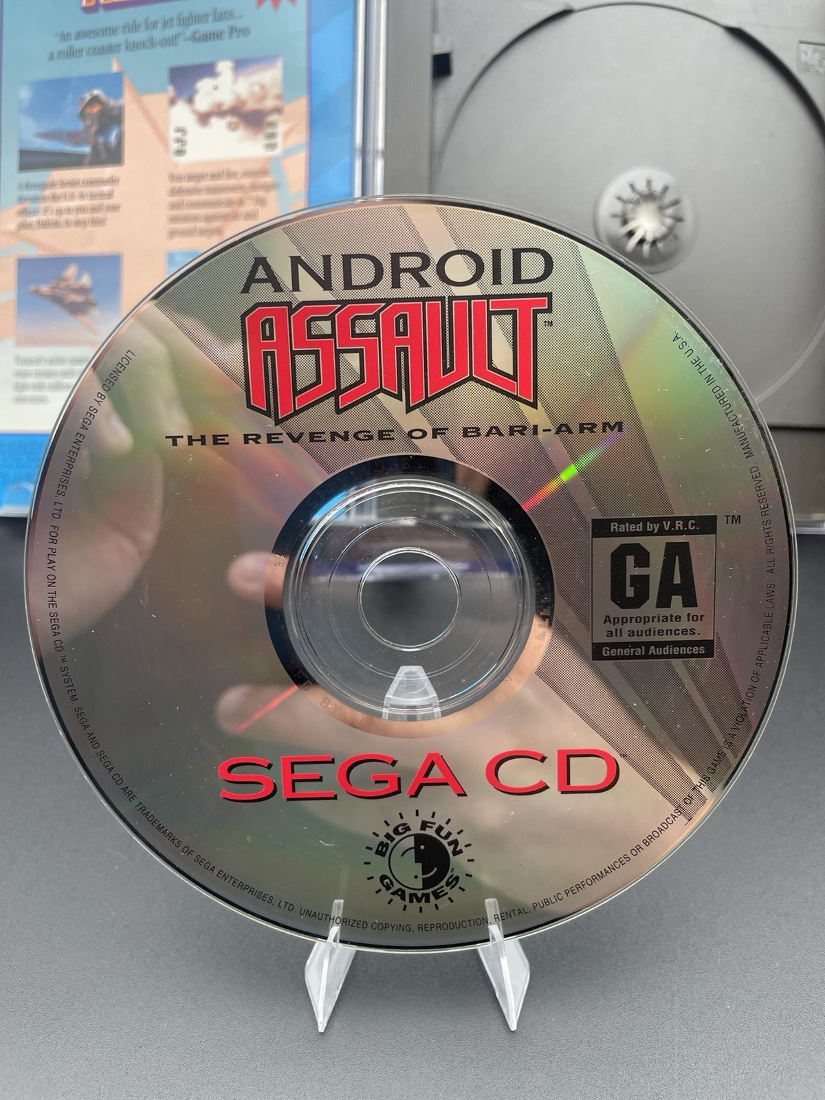 Android Assault: The Revenge of Bari-Arm (Sega CD) Complete – Tested – Authentic