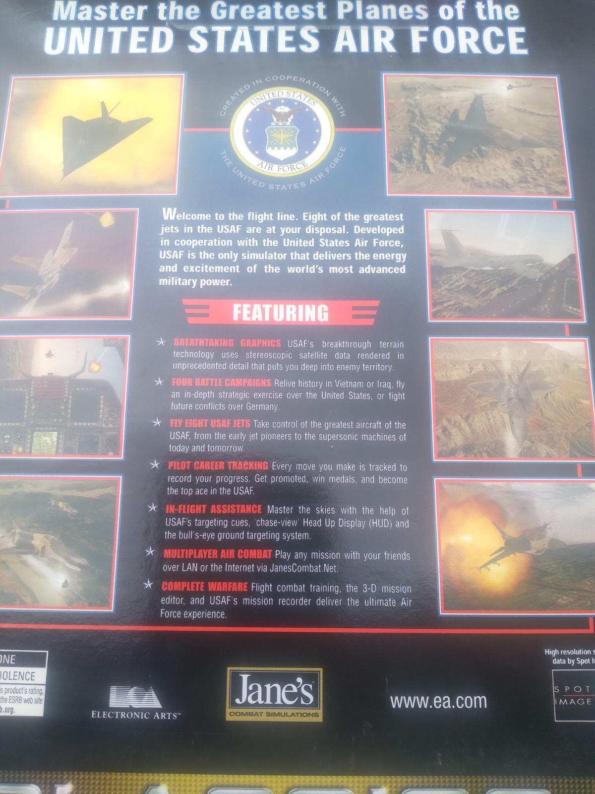 Vintage Jane’s USAF Combat Simulations PC Game United States Air Force