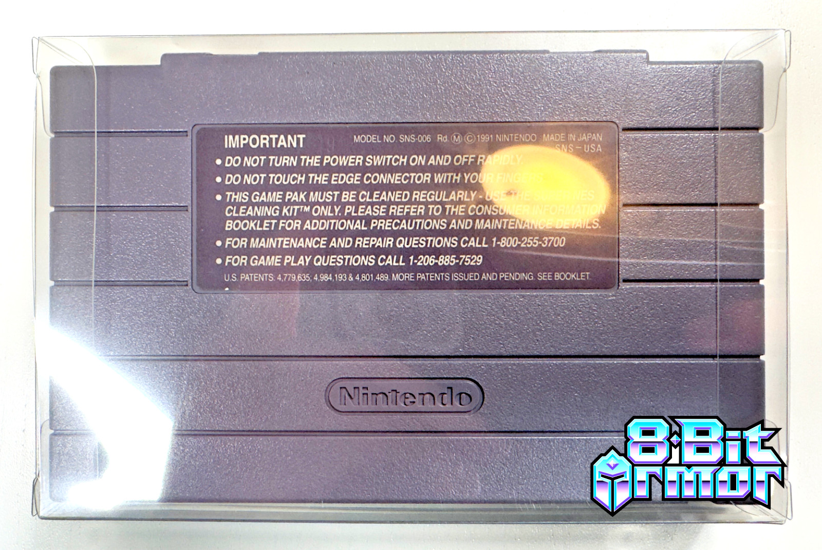 3 Cartridge Protectors for Super Nintendo SNES Cart Game Clear Display Case