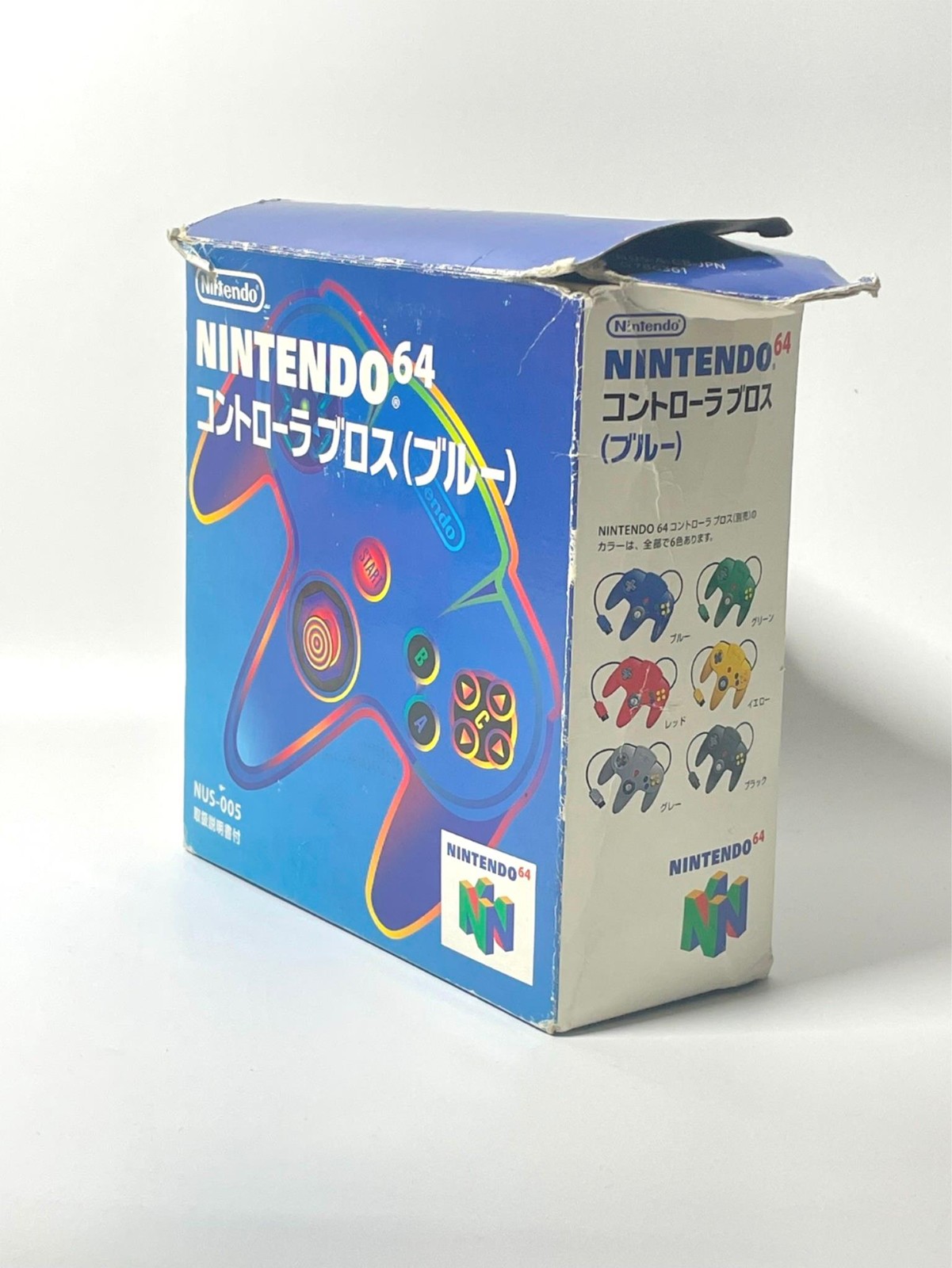 Nintendo 64 Lot Official Blue Controller NUS-005 +Mario Party 1 2 3 & Kart Japan