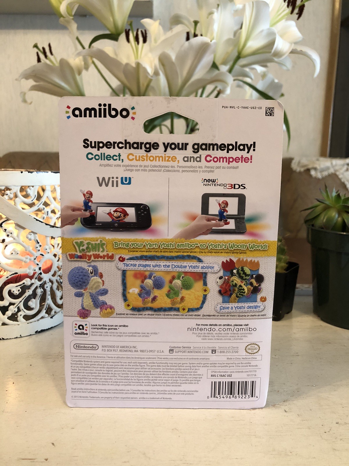 Nintendo Amiibo Light-Blue Yarn Yoshi Wii U & Nintendo 3DS Yoshi’s Wooly World