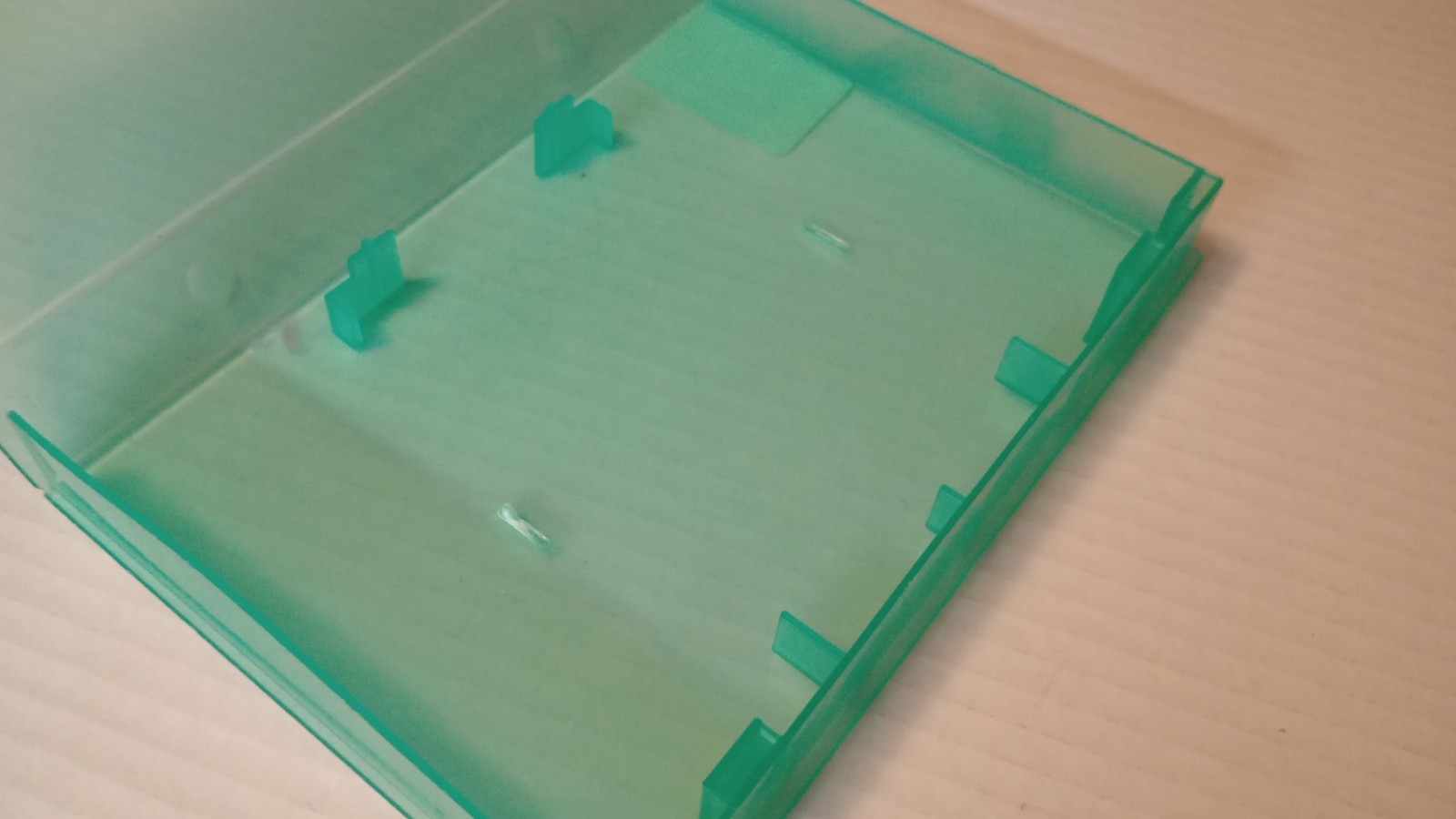 Sega Genesis Clamshell Case GREEN – Clear with Green Lettering
