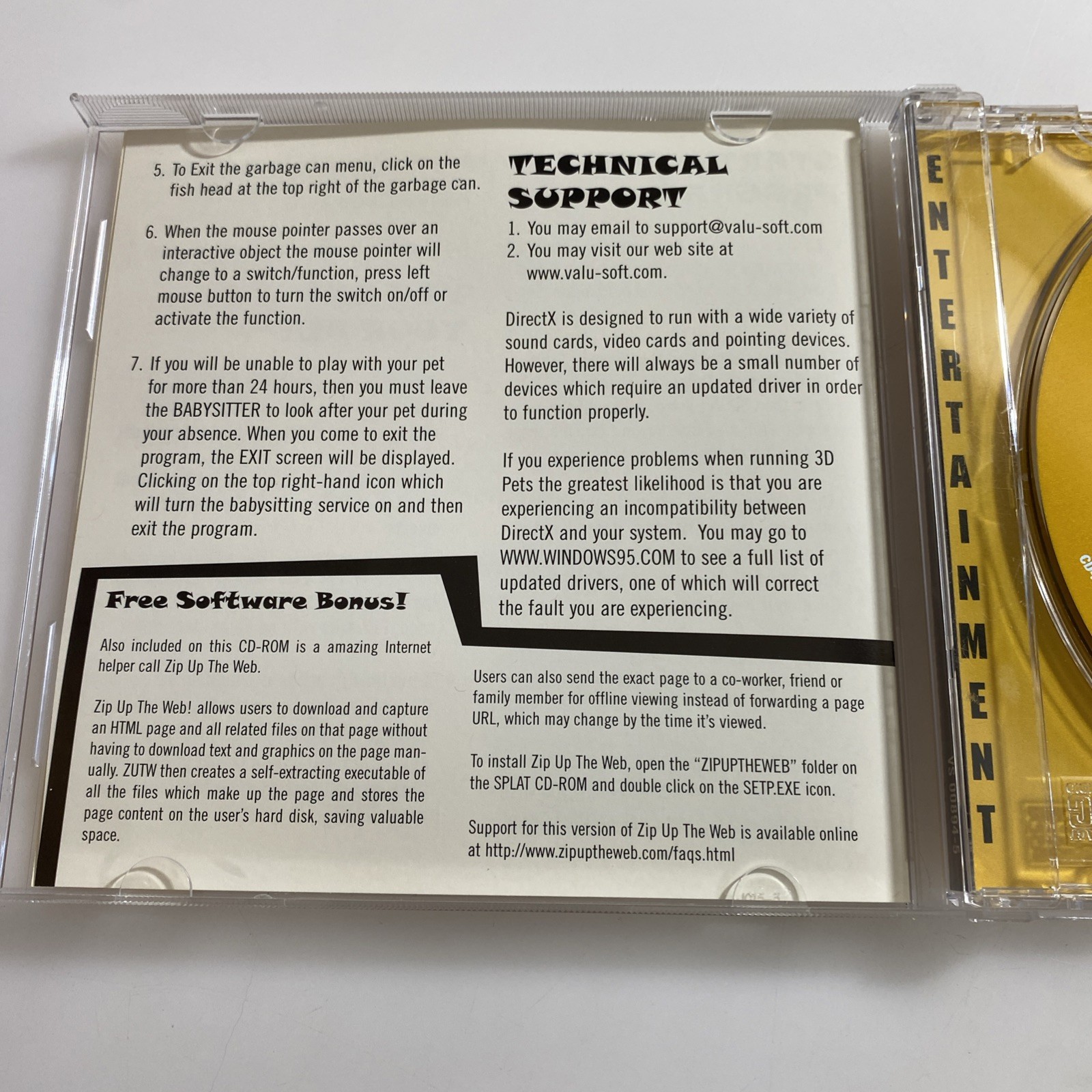 Rare Splat The Cat 🐈 CD-ROM Virtual Pet Computer 💻 Game h2995s