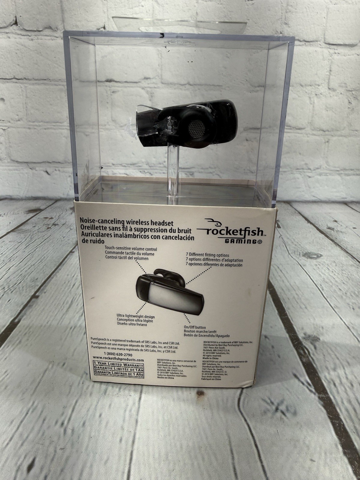 Rocketfish RF-GPS31126 PS3 Wireless Gaming Headset Noise-Canceling Bluetooth Ear