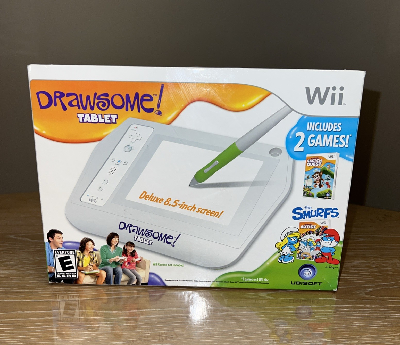 Nintendo Wii Drawsome Tablet Sketch Quest & the Smurfs Artist Games Complete