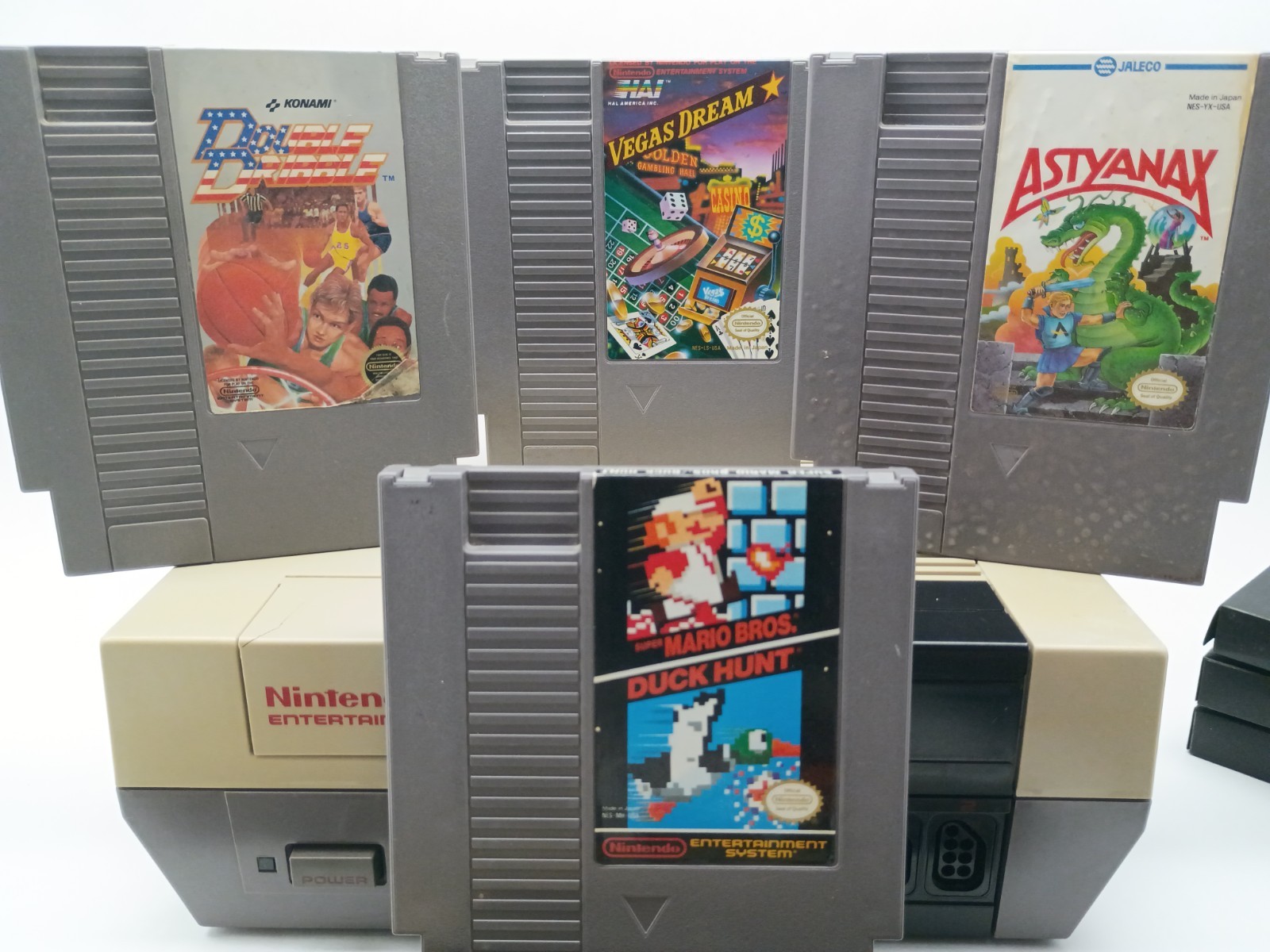 Nintendo NES-001 Console Bundle – Mario/Duck Hunt + 3 Games – Everything Works!