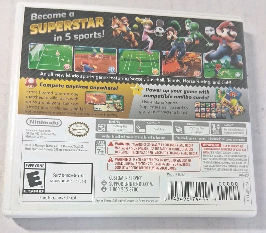 Mario Sports Superstars – 3DS – Complete & CIB! Free Shipping!