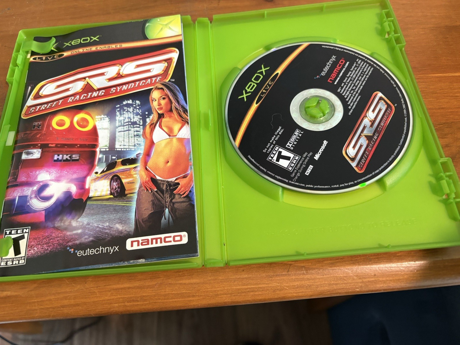 Namco SRS: Street Racing Syndicate Xbox Racing Game Manual Included