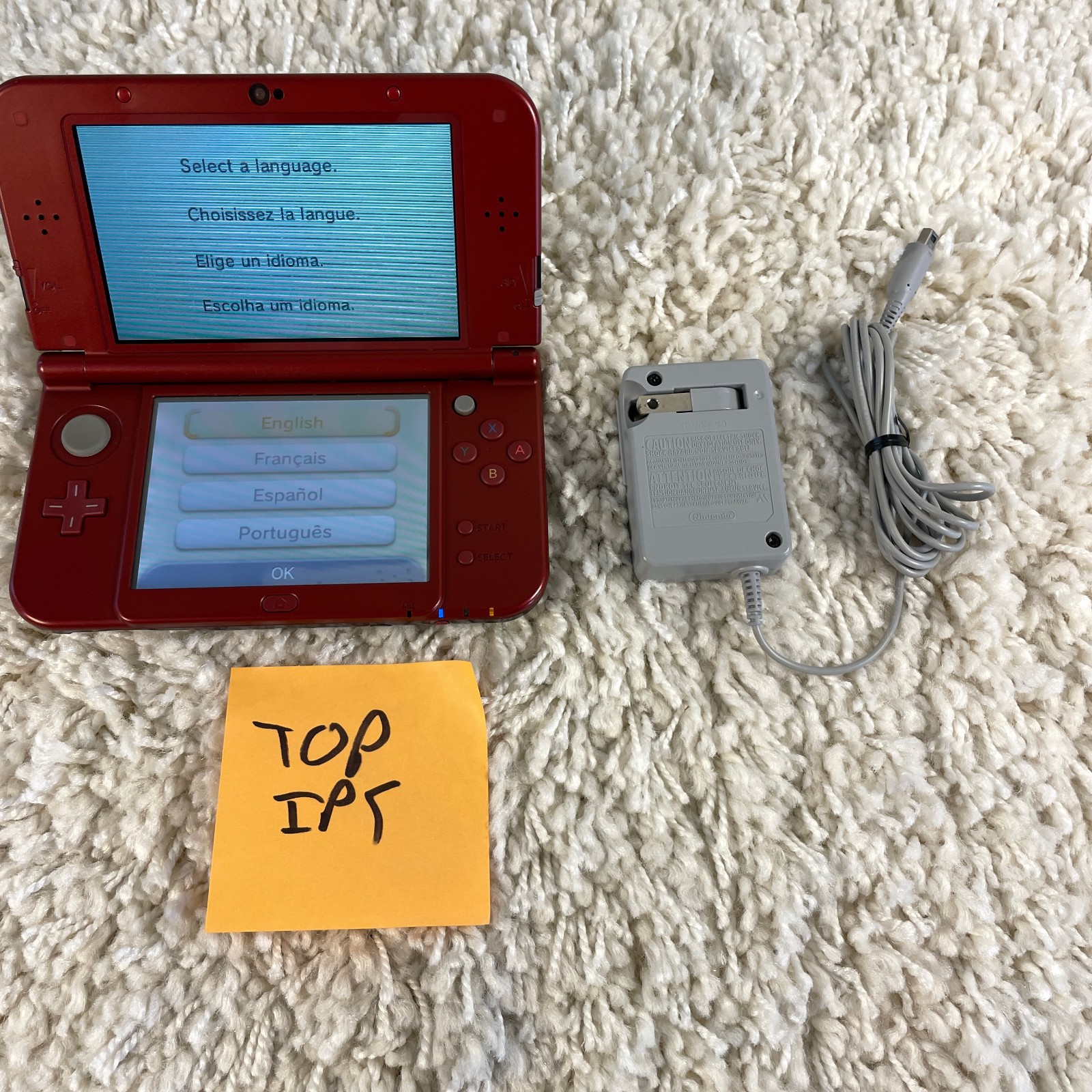 Nintendo “New” 3DS XL Metallic Red Handheld Console System RED-001 Top IPS Works