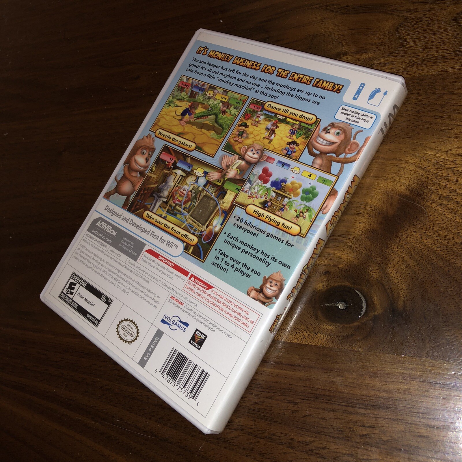 Monkey Mischief Party Time (Nintendo Wii) Game Complete With Case And Manual
