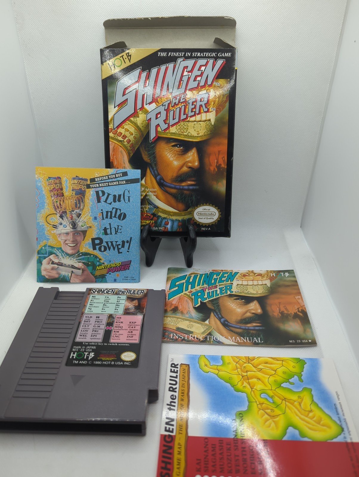 Nintendo NES Shingen The Ruler (Hot-B, 1990) *Complete in Box CIB, 100%* EC