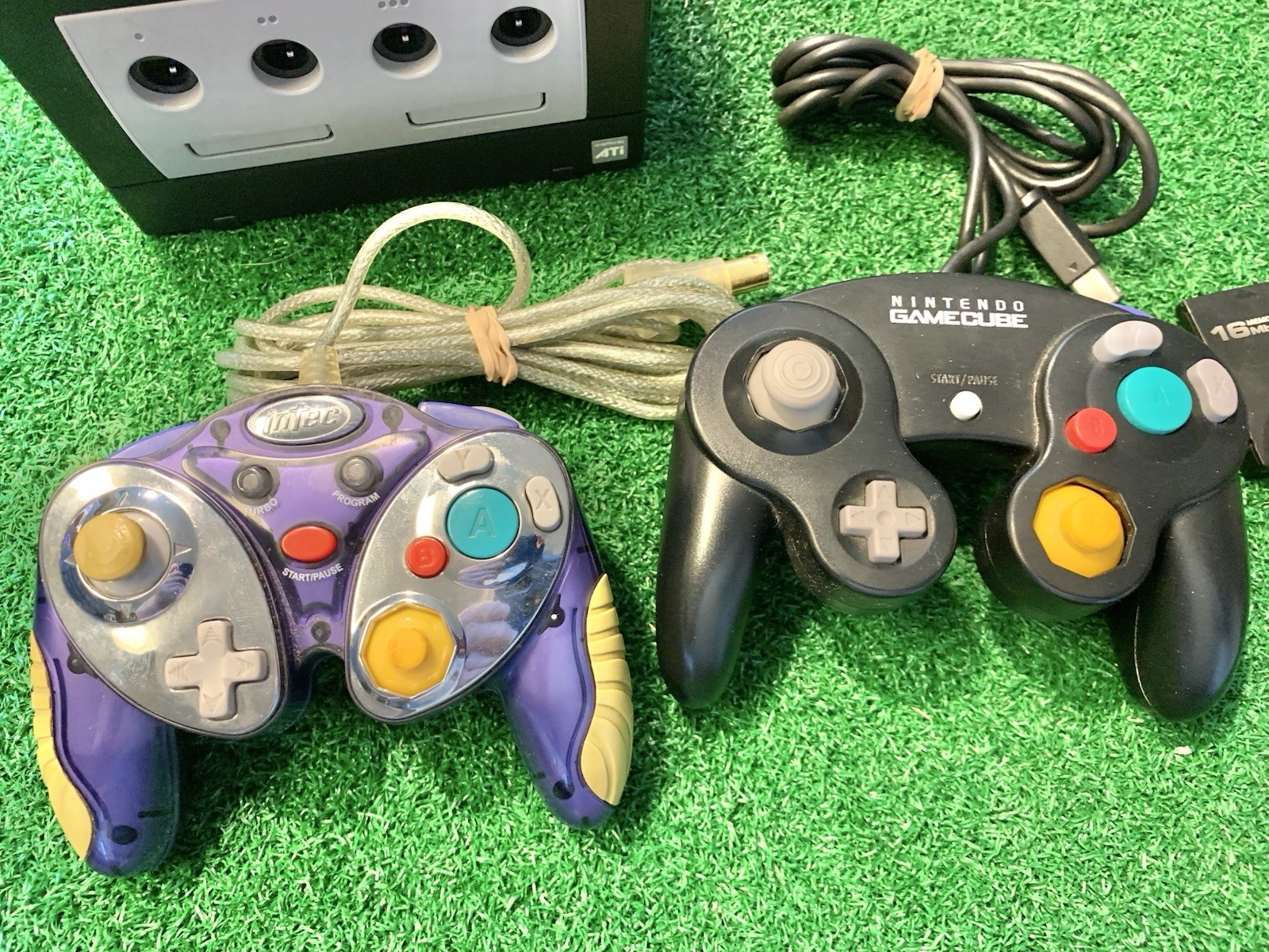 Nintendo GameCube Black DOL-001 Console Bundle – 2 Controllers & 6 Games Tested
