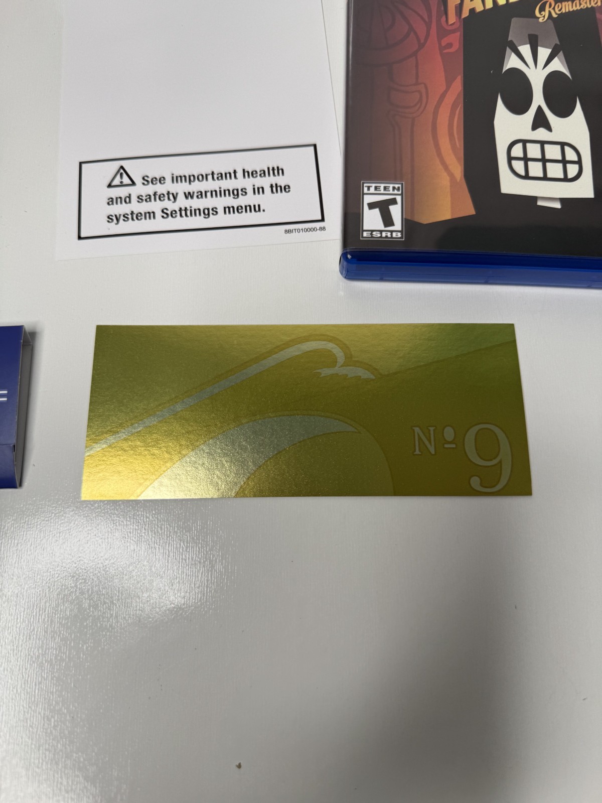 Grim Fandango Remastered PS4 Iam8bit Limited Edition with Golden Ticket +