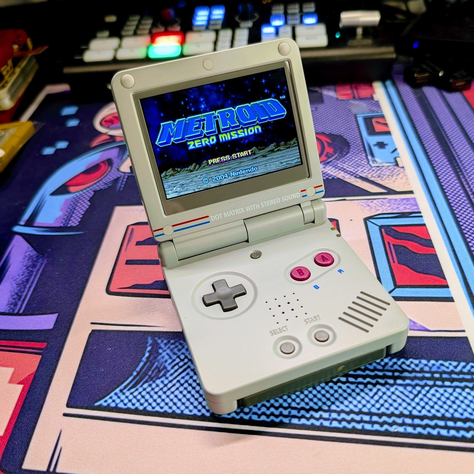 Nintendo Game Boy Advance SP IPS Backlit Screen New Shell Battery DMG Style