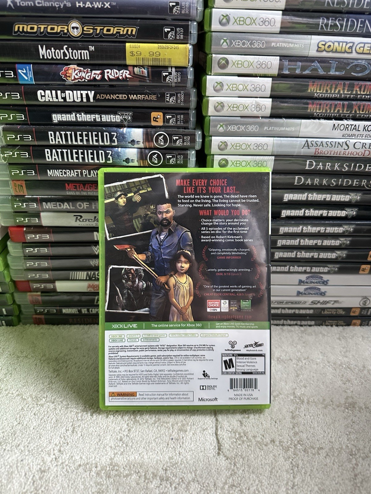 The Walking Dead: A Telltale Games (Microsoft Xbox 360) Complete CIB Tested