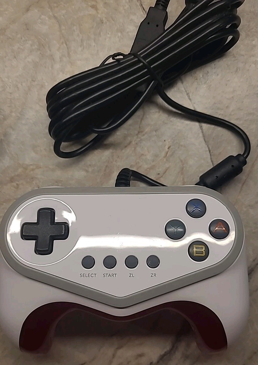 Hori Pokken Tournament White/Red Wired Pro Pad Controller for Nintendo Wii U
