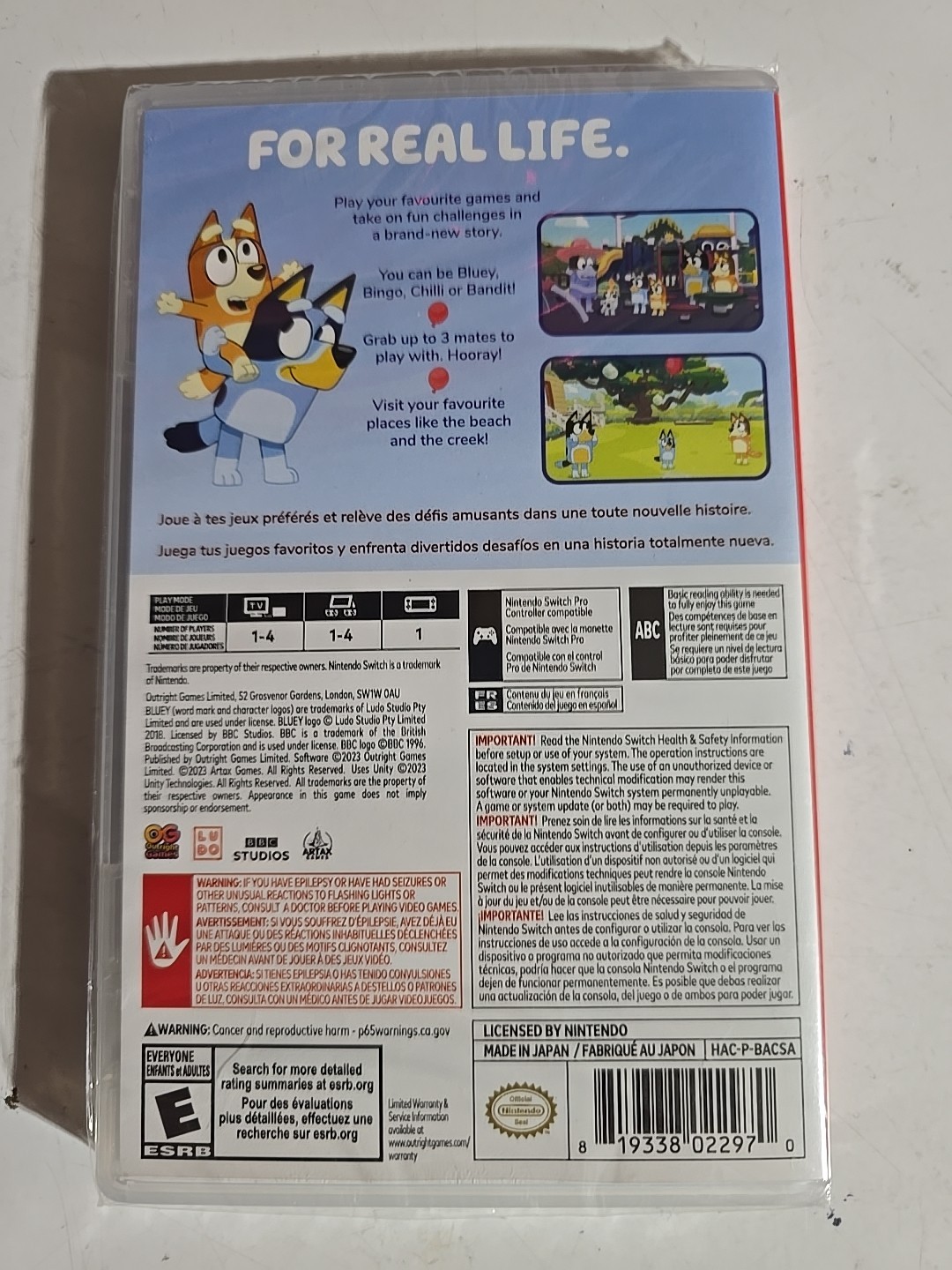 NEW IN WRAP Bluey: The Videogame (Nintendo Switch) Outright Games Bingo