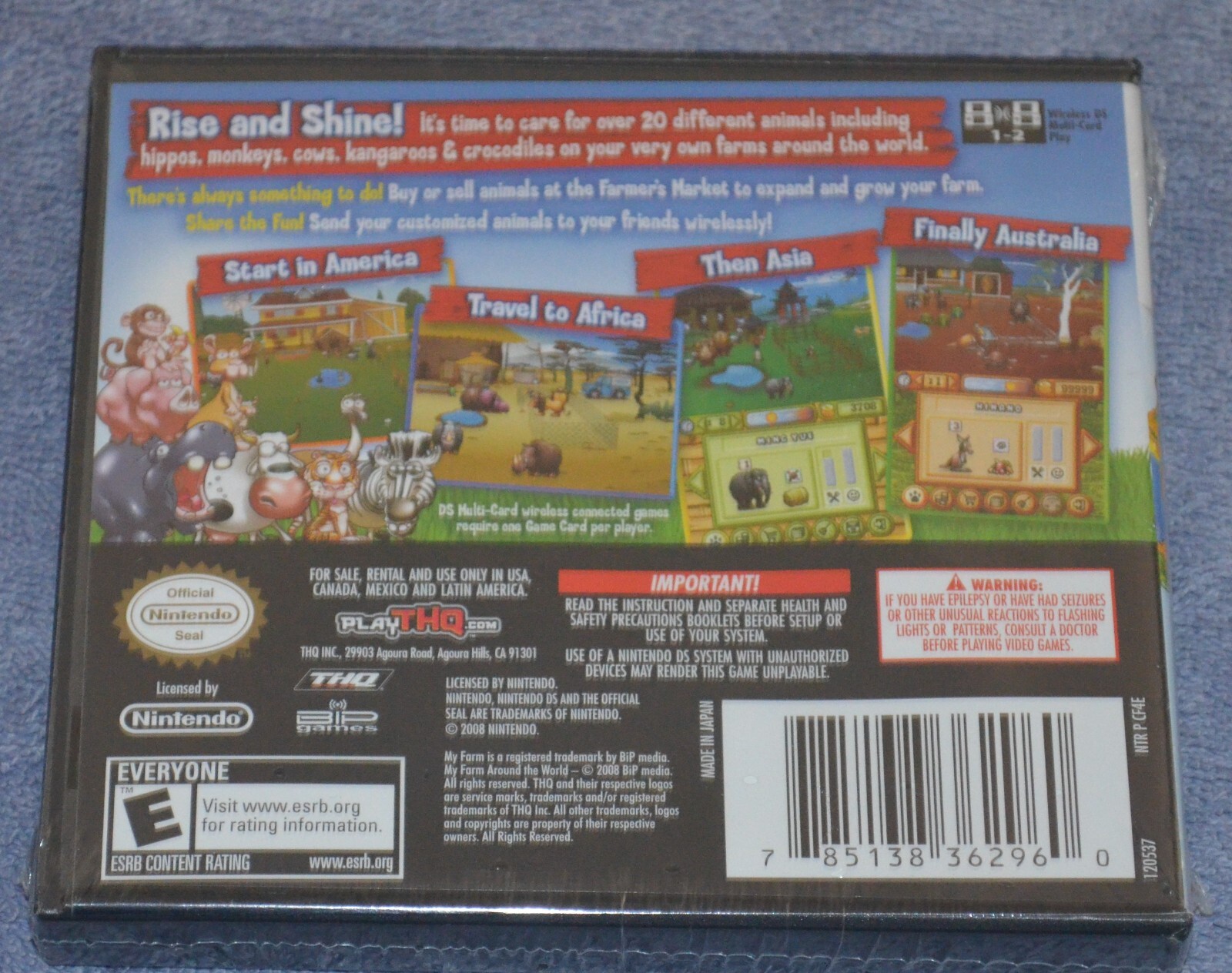 New Nintendo DS My Farm Around the World Sealed Video Game 20+ Animals