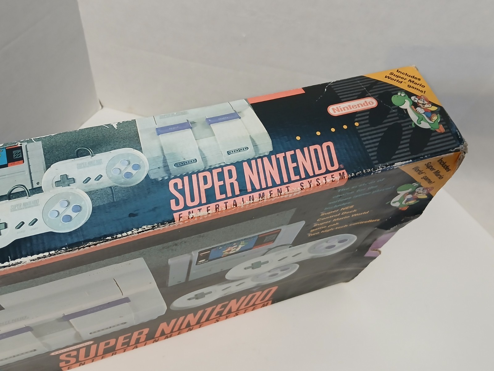 Super Nintendo Super Set – Box Only w/Foam Insert! Mario Kart Sticker Variation
