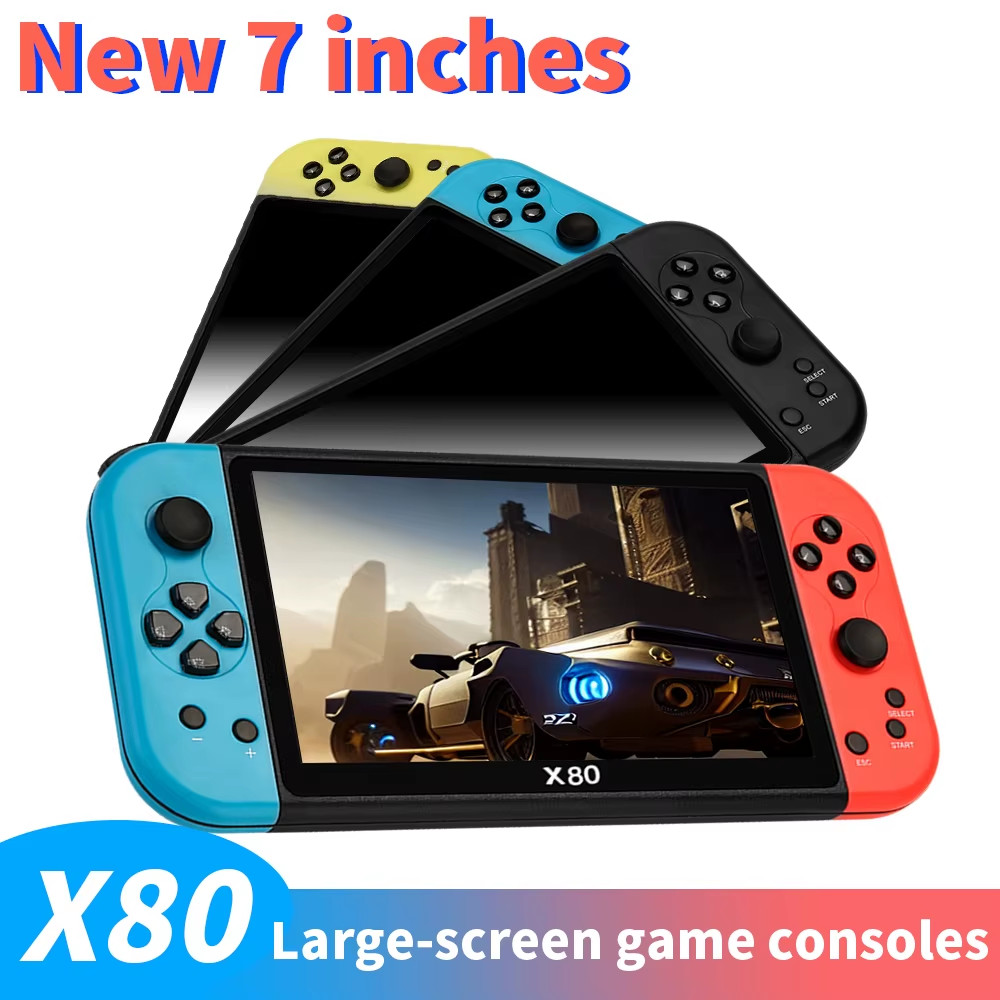 X80 Portable Game Console 7″ HD Screen PS1 Emulator Handheld Gaming Device
