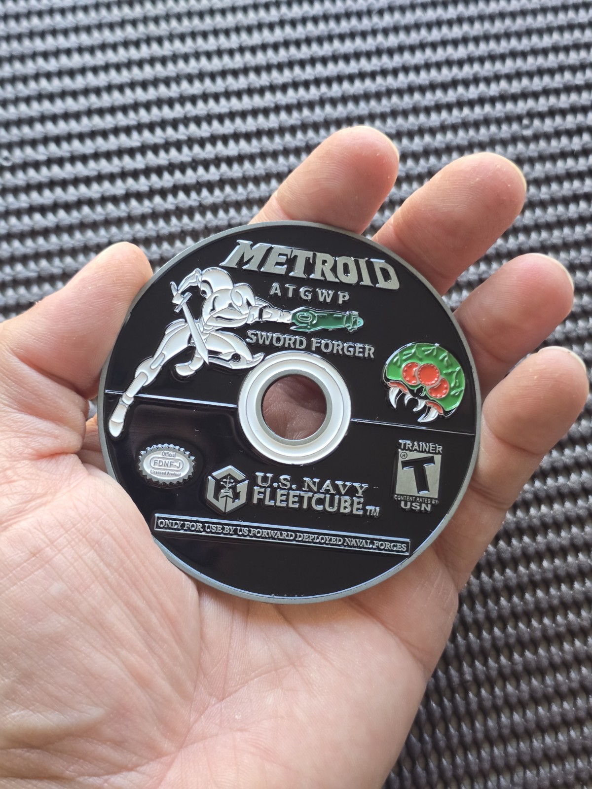 Nintendo Metroid Challenge Coin Medal Gamecube Rare Promo US NAVY GC NES Type 2