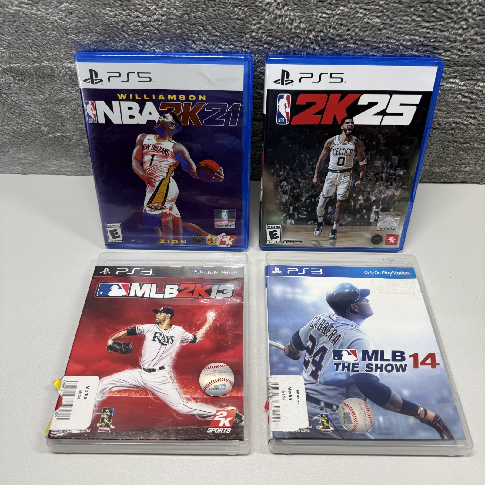 PlayStation Mixed Video Game Lot PS3 PS5 Lot of 4 Games NBA 2K 21/25 MLB 2K 13