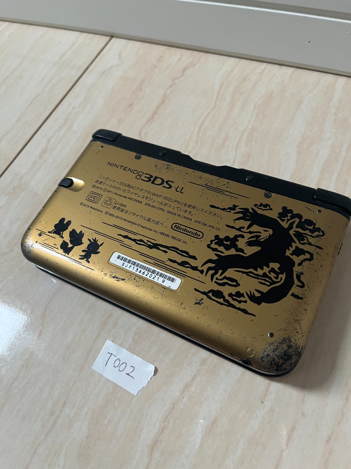 Nintendo 3DS LL Pokemon X Y Premium Gold Normal TESTED T002