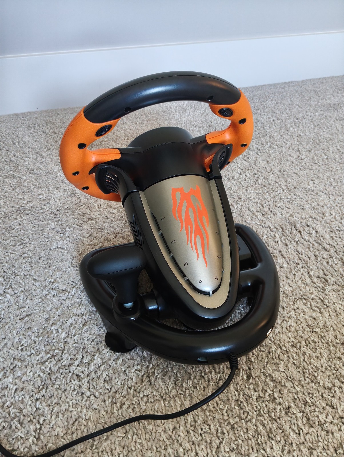 PXN V3 Pro USB Racing Game Controller Wheel With Pedals (Orange)